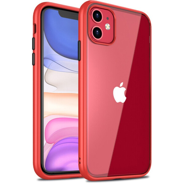 

Чехол-накладка Ipaky Bright Series/TPU Frame With Clear PC Case Apple iPhone 11 Red