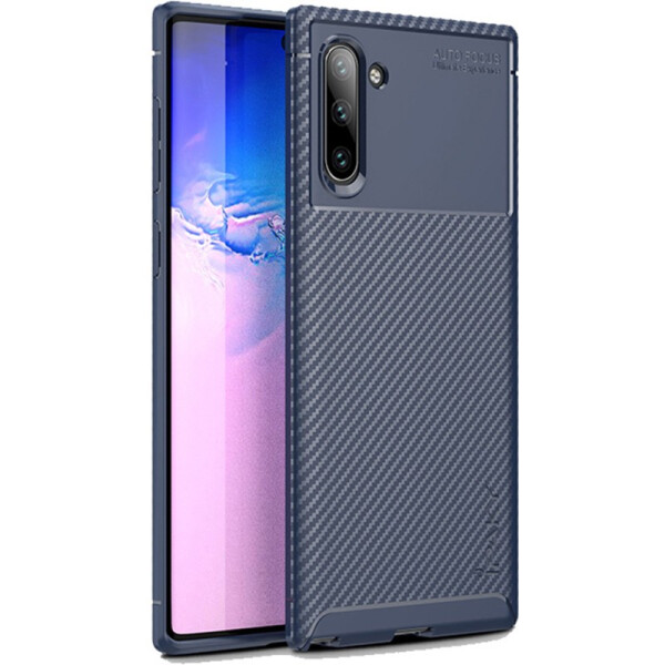 

Чехол-накладка Ipaky Carbon Fiber Series/Soft TPU Case Samsung Galaxy Note 10 Navy Blue
