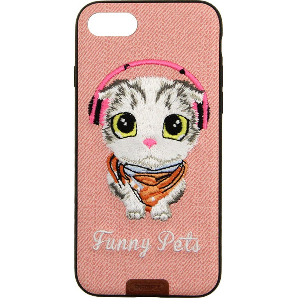 

Чехол-накладка Remax Funny Pets Series Case Apple iPhone 7 Pink