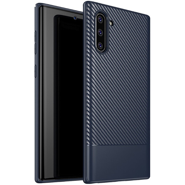 

Чехол-накладка Ipaky Moosy Series/TPU With Carbon Fiber Case Samsung Galaxy Note 10 Blue