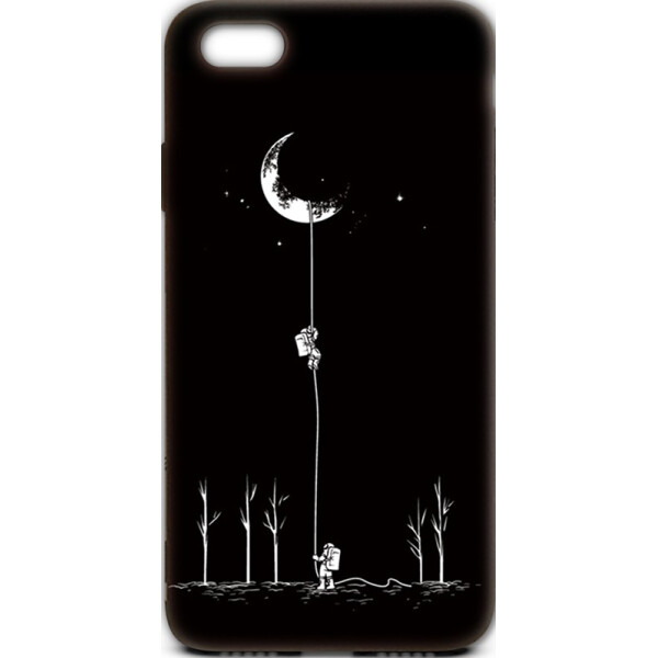 

Чехол-накладка TOTO Cartoon Soft Silicone TPU Case Apple iPhone SE/5s/5 Moon Black