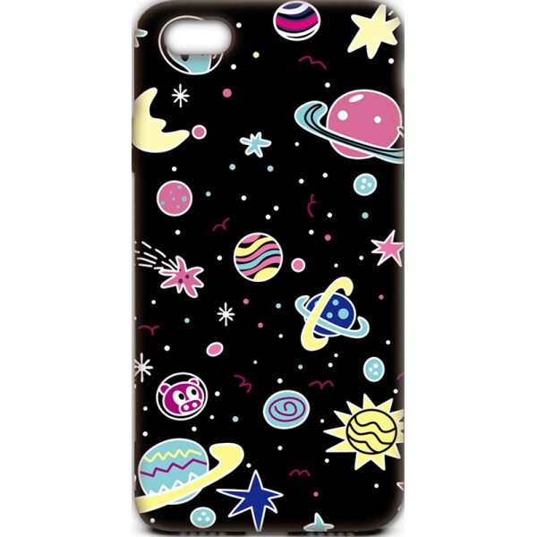 

Чехол-накладка TOTO Cartoon Soft Silicone TPU Case Apple iPhone SE/5s/5 Space Planets Black