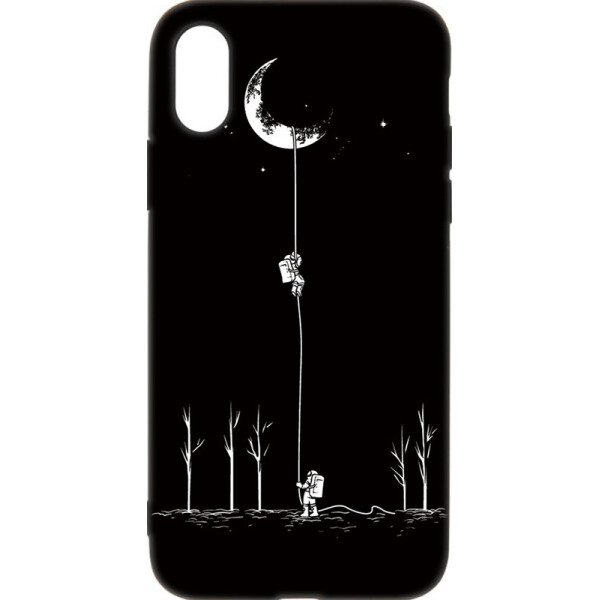

Чехол-накладка TOTO Cartoon Soft Silicone TPU Case Apple iPhone X/XS Moon Black