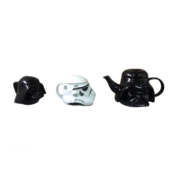 

Подарочный набор чашка с крышкой Star Wars Дарт Вейдер и Штурмовик 3D и Заварник 350/450/1000мл