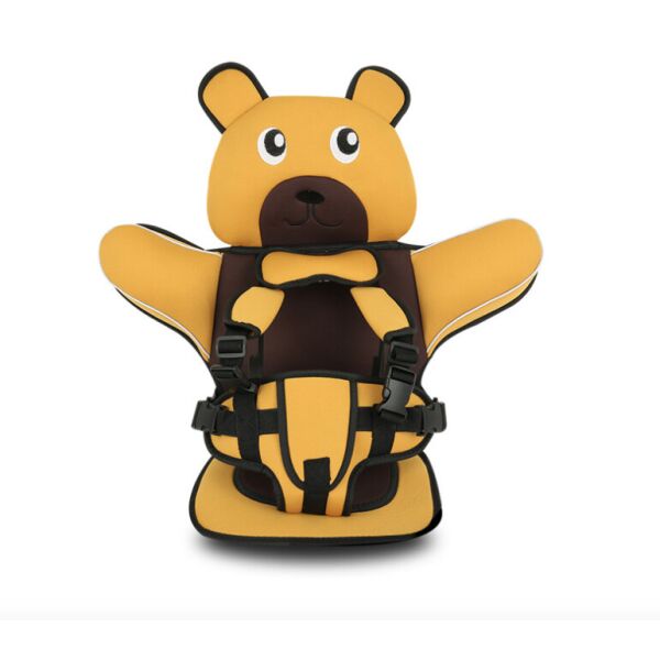 

Детское Бескаркасное Автокресло Child Car Seat в форме Медвежонка желтое