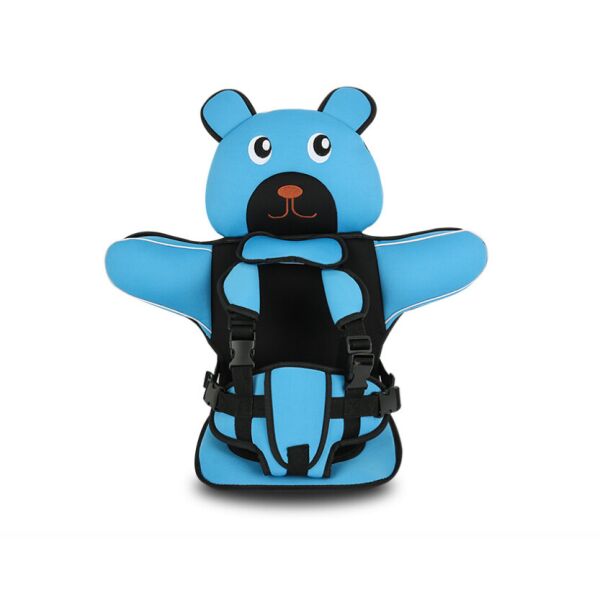 

Детское Бескаркасное Автокресло Child Car Seat в форме Медвежонка голубое