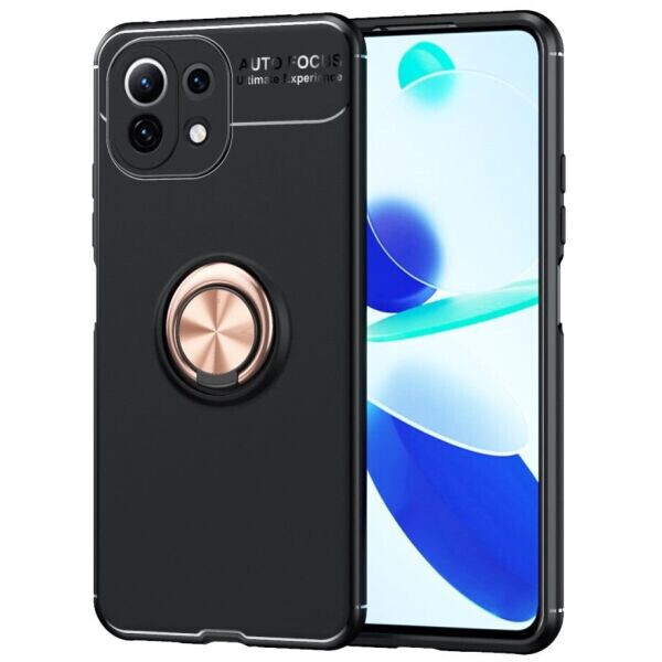 

Защитный чехол UniCase Magnetic Ring для Xiaomi Mi 11 Lite - Black / Rose Gold