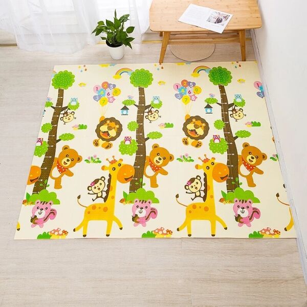 

Двухстронний складной детский коврик для ползания Sticker Wall Лисица, дерево 200x180x1