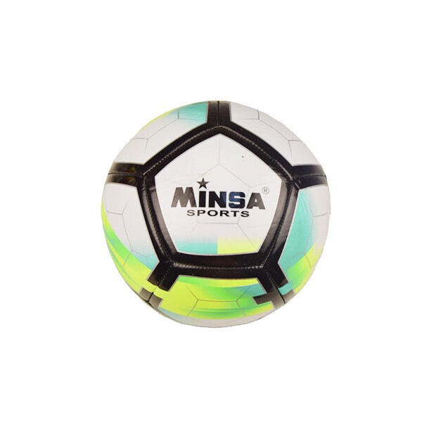 

Мяч футбольный Minsa E31270 20 см 300 г. (Бирюзово-желтый)