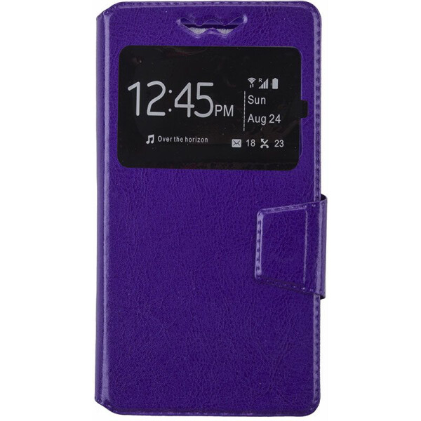 

Чехол-книжка TOTO Book Silicone Slide Universal Cover With Window 5.3'-5.8' Purple