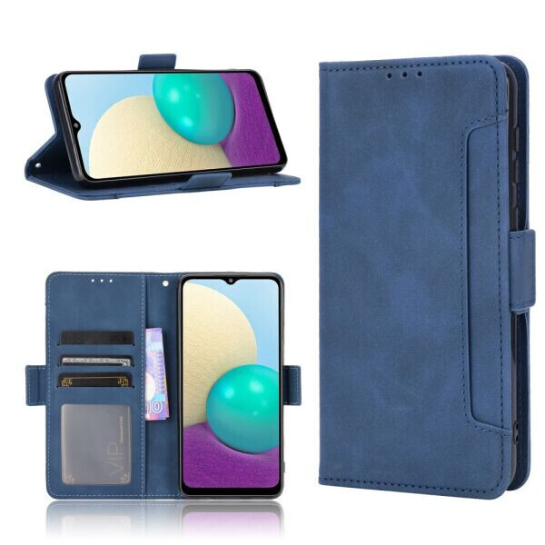 

Чехол Deexe Wallet Stand для Samsung Galaxy A02 (A022) - Blue
