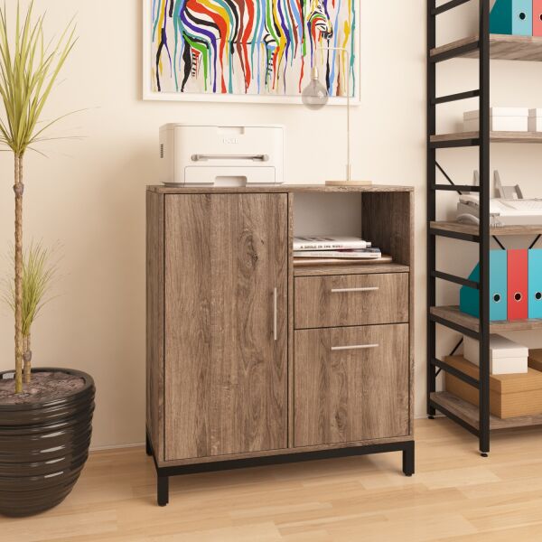 

Тумба офисная L-800 combi Loft design Дуб Палена