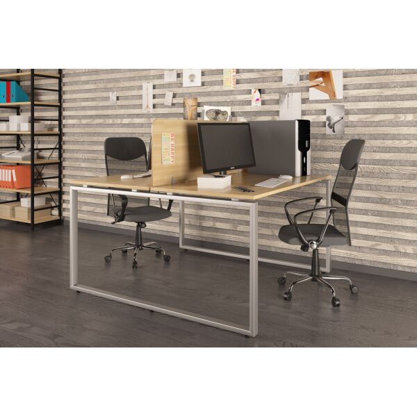 

Двойной письменный стол Loft design Q-140 Дуб Борас