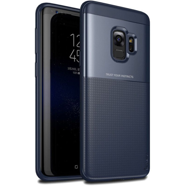 

Чехол-накладка Ipaky Elegant Grid Design TPU Hybrid Case Samsung Galaxy S9 G960F Blue