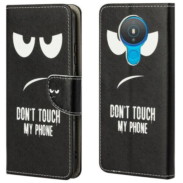 

Чехол-книжка Deexe Color Wallet для Nokia 1.4 - Don't Touch My Phone
