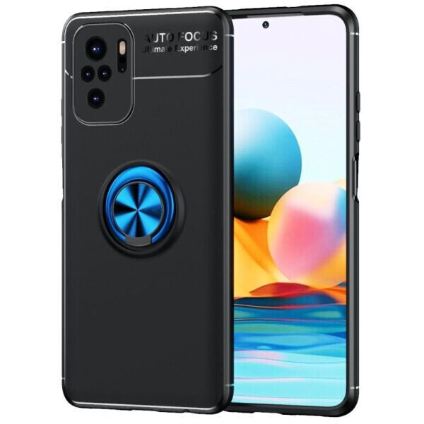 

Защитный чехол UniCase Magnetic Ring для Xiaomi Redmi Note 10 / Note 10s - Black / Blue