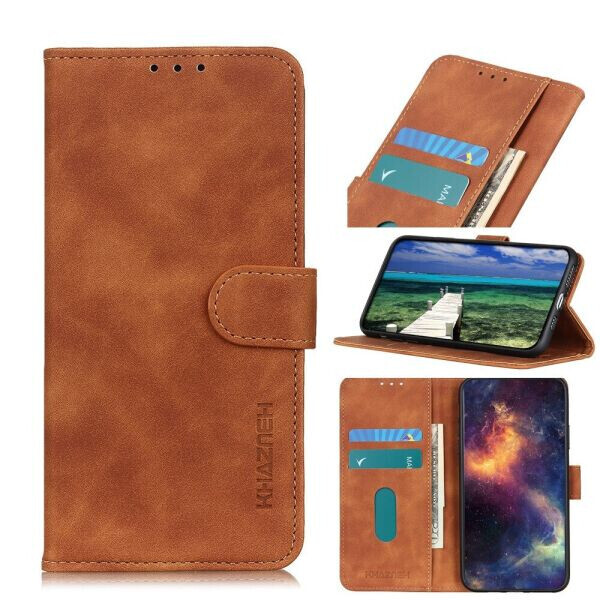 

Чехол-книжка KHAZNEH Retro Wallet для OnePlus 9R - Brown