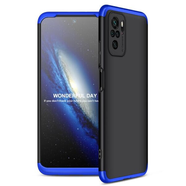 

Защитный чехол GKK Double Dip Case для Xiaomi Redmi Note 10 / Note 10s - Black / Blue