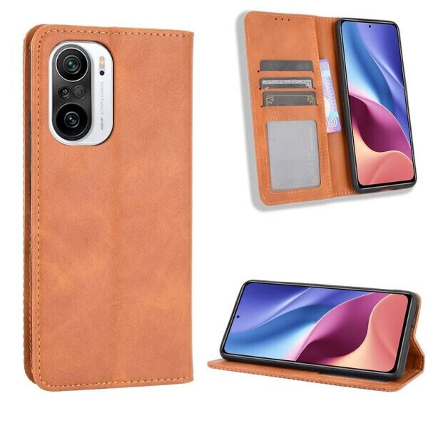 

Чехол Deexe Retro Style для Xiaomi Poco F3 / Redmi K40 / Redmi K40 Pro / Mi 11i - Orange
