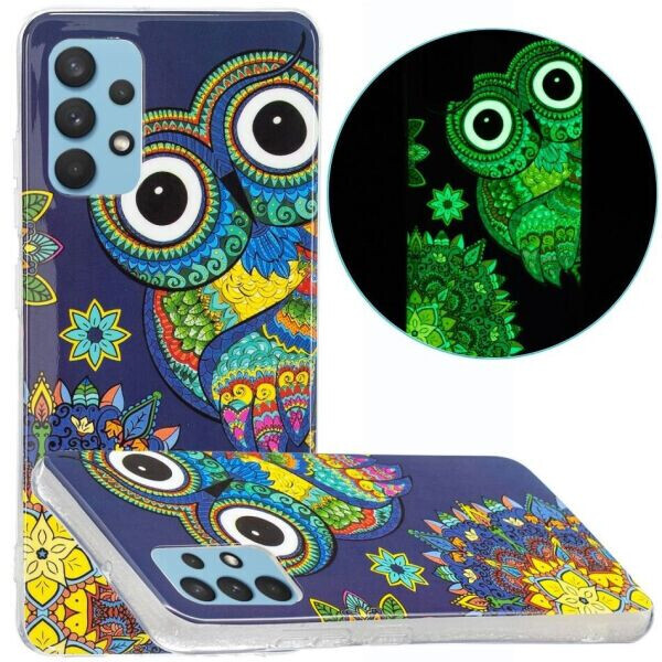 

Силиконовый (TPU) чехол Deexe LumiCase для Samsung Galaxy A32 (А325) - Owl Pattern Painting