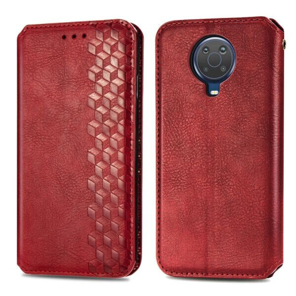 

Чехол Deexe Rhombus Wallet для Nokia G10 / G20 - Red