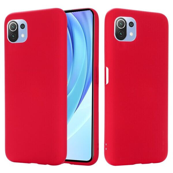 

Защитный чехол Deexe Silicone Case для Xiaomi Mi 11 Lite - Red