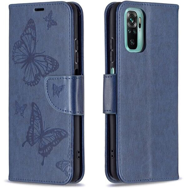 

Чехол UniCase Butterfly Pattern для Xiaomi Redmi Note 10 / Note 10s - Dark Blue