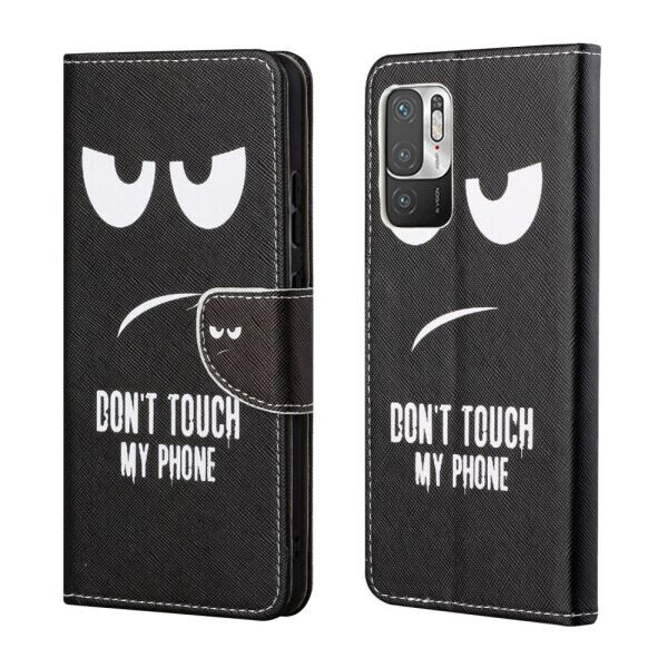 

Чехол-книжка Deexe Color Wallet для Xiaomi Redmi Note 10 5G / Poco M3 Pro - Don't Touch My Phone