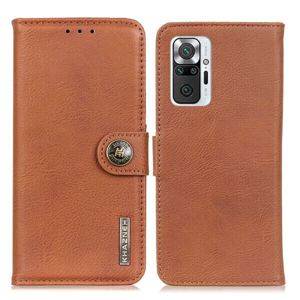 

Чехол-книжка KHAZNEH Wallet Cover для Xiaomi Redmi Note 10 Pro - Brown
