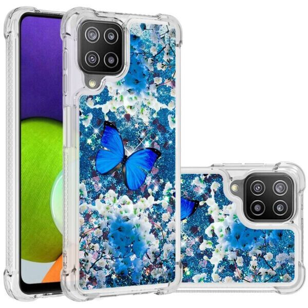 

Силиконовый (TPU) чехол Deexe Fashion Glitter для Samsung Galaxy A22 (A225) - Blue Butterfly