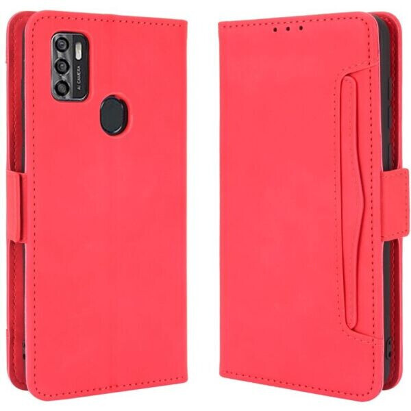 

Чехол Deexe Wallet Stand для ZTE Blade A7s - Red