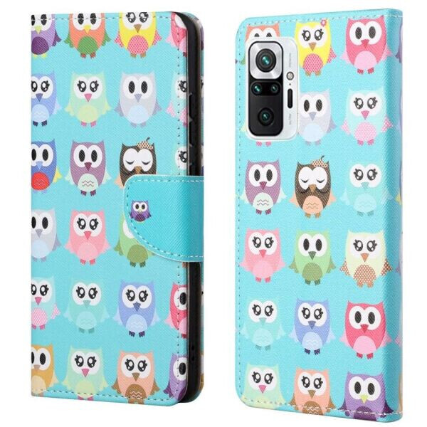 

Чехол-книжка Deexe Color Wallet для Xiaomi Redmi Note 10 Pro - Owls