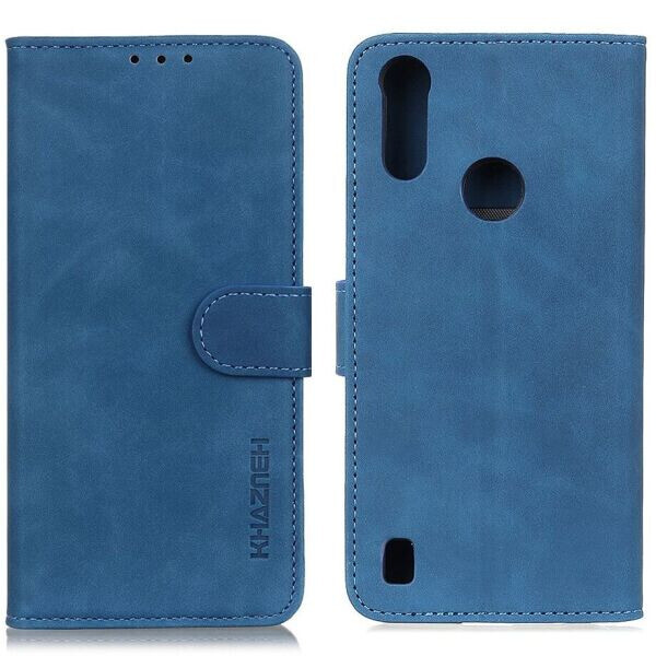 

Чехол-книжка KHAZNEH Retro Wallet для Motorola Moto E7 Power - Blue
