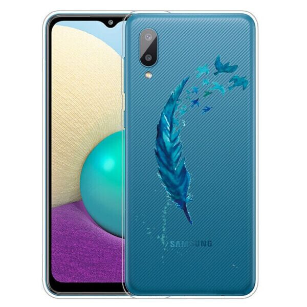 

Силиконовый (TPU) чехол Deexe Pretty Glossy для Samsung Galaxy A02 (A022) / M02 - Feather