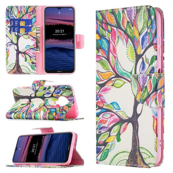 

Чехол-книжка Deexe Color Wallet для Nokia G10 / G20 - Colorized Tree