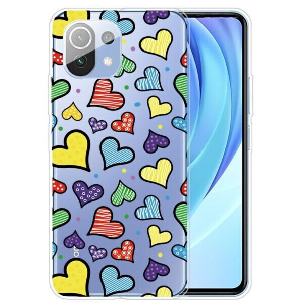 

Силиконовый (TPU) чехол Deexe Pretty Glossy для Xiaomi Mi 11 Lite - Hearts