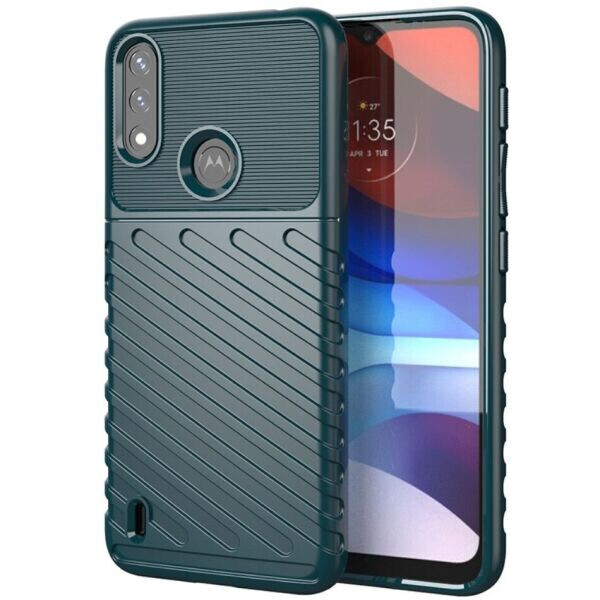 

Защитный чехол Deexe Thunder Series для Motorola Moto E7 Power - Green