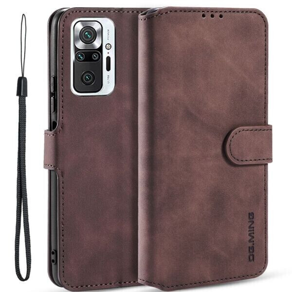 

Чехол DG.MING Retro Style для Xiaomi Redmi Note 10 Pro - Coffee