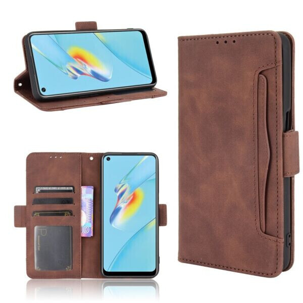 

Чехол Deexe Wallet Stand для OPPO A54 - Brown