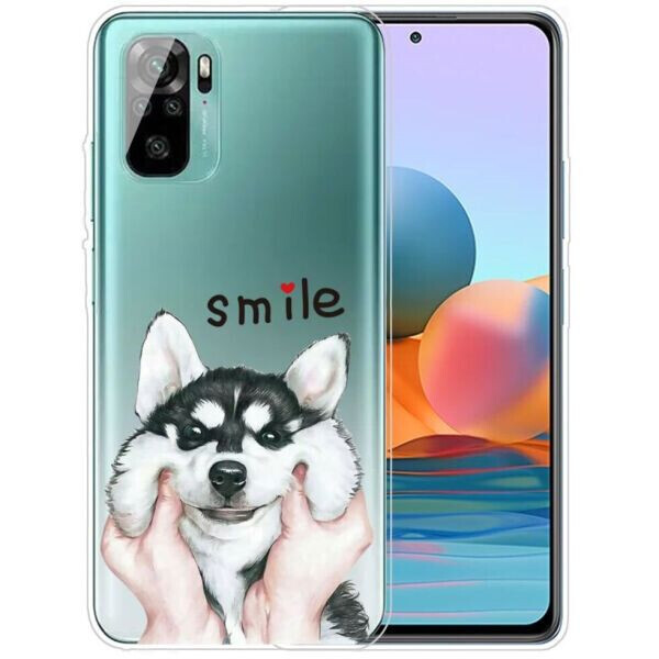 

Силиконовый (TPU) чехол Deexe Pretty Glossy для Xiaomi Redmi Note 10 / Note 10s - Smile Dog