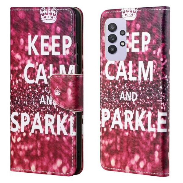 

Чехол-книжка Deexe Color Wallet для Samsung Galaxy A32 (А325) - Keep Calm and Sparkle