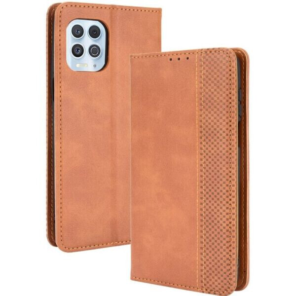 

Чехол Deexe Retro Style для Motorola Moto G100 - Brown