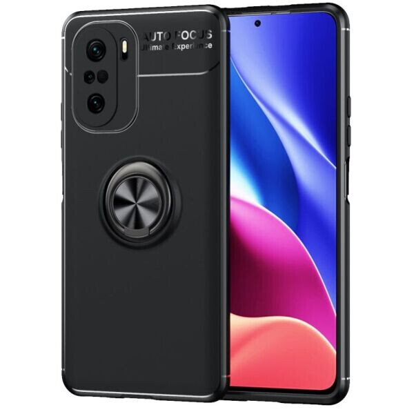 

Защитный чехол UniCase Magnetic Ring для Xiaomi Redmi K40 / K40 Pro / Mi 11i / Poco F3 - Black