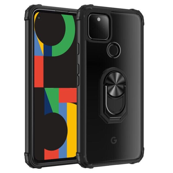 

Защитный чехол Deexe Crystal Ring для Google Pixel 4a 5G - Black