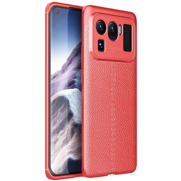 

Защитный чехол Deexe Leather Cover для Xiaomi Mi 11 Ultra - Red