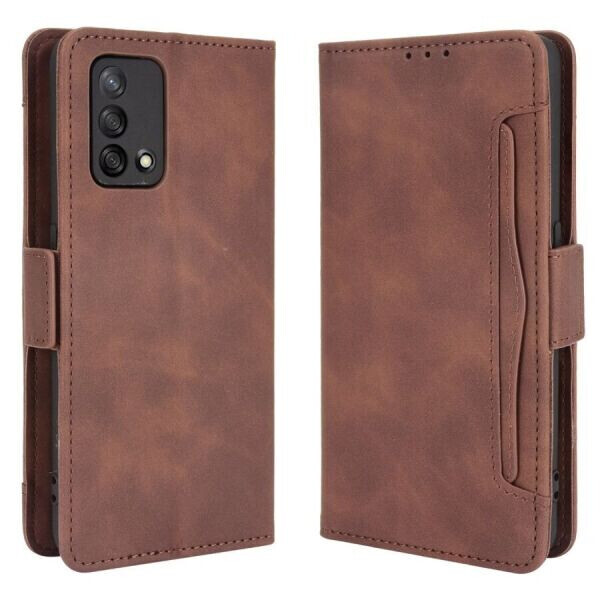 

Чехол Deexe Wallet Stand для OPPO A74 - Brown