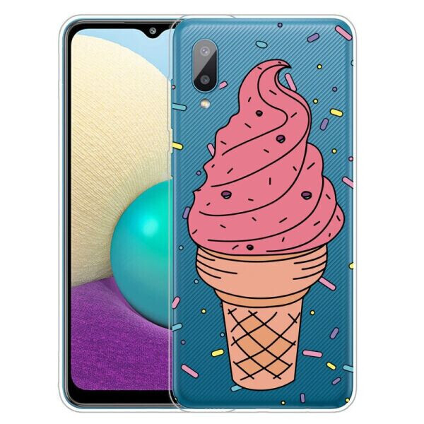 

Силиконовый (TPU) чехол Deexe Pretty Glossy для Samsung Galaxy A02 (A022) / M02 - Big Ice Cream