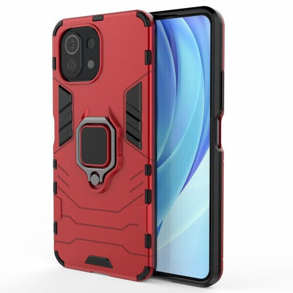 

Защитный чехол Deexe Hybrid Case для Xiaomi Mi 11 Lite - Red