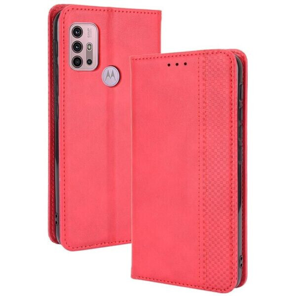 

Чехол Deexe Retro Wallet для Motorola Moto G10 / G30 - Red