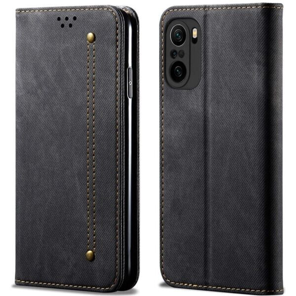 

Чехол-книжка UniCase Jeans Wallet для Xiaomi Poco F3 / Redmi K40 / Redmi K40 Pro / Mi 11i - Black